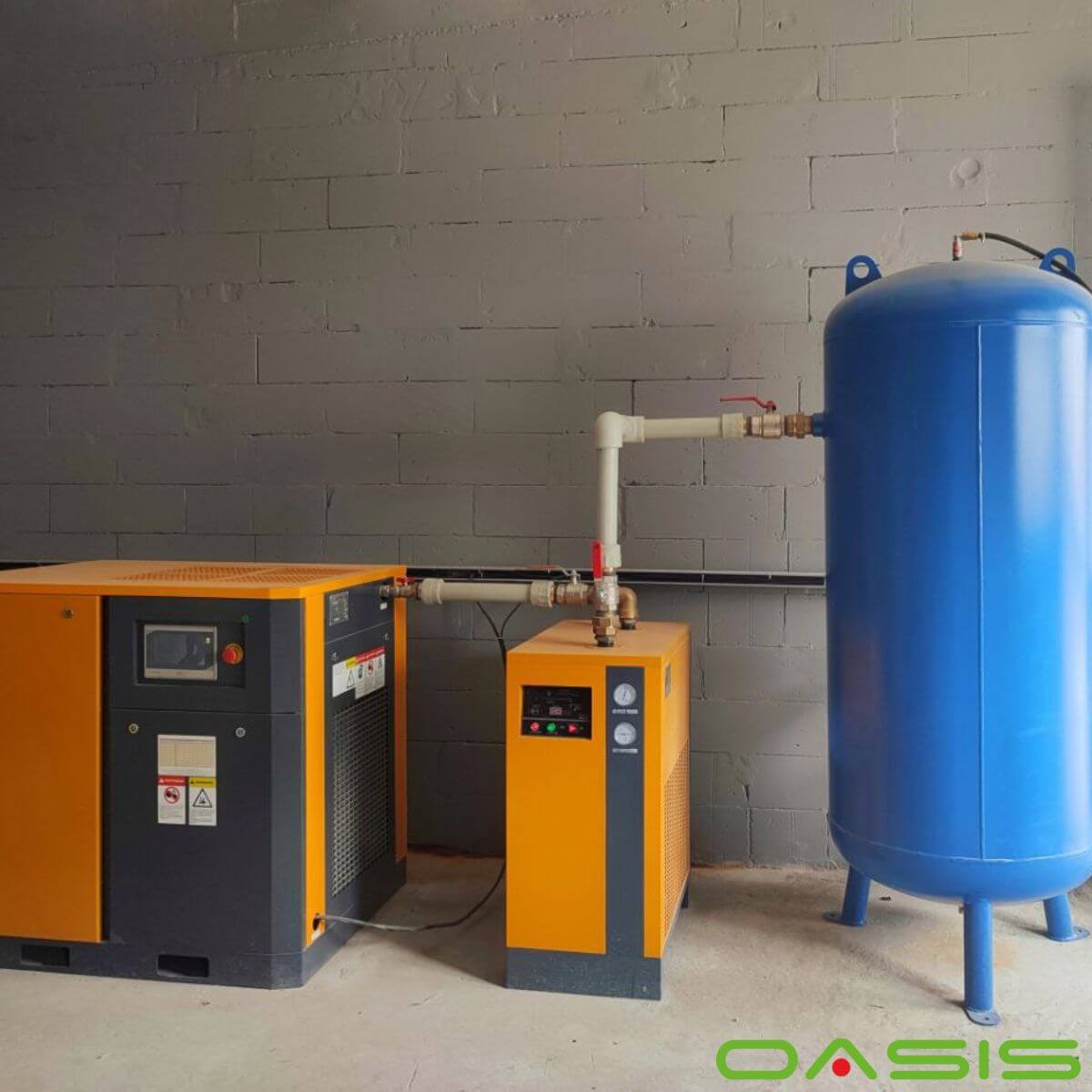 обладнання системи стиснутого повітря ( компресор осушувач і ресивер )